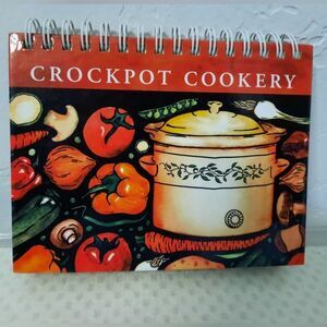 Vintage Mini Crockpot Cookery Cookbook, Stand Alone Recipe Book Cute Spiral